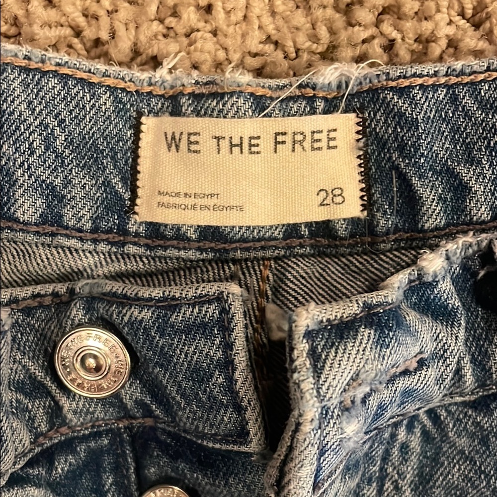 High-Waist Distressed Wide Leg Jeans - Light Blue - Picture 2 of 3